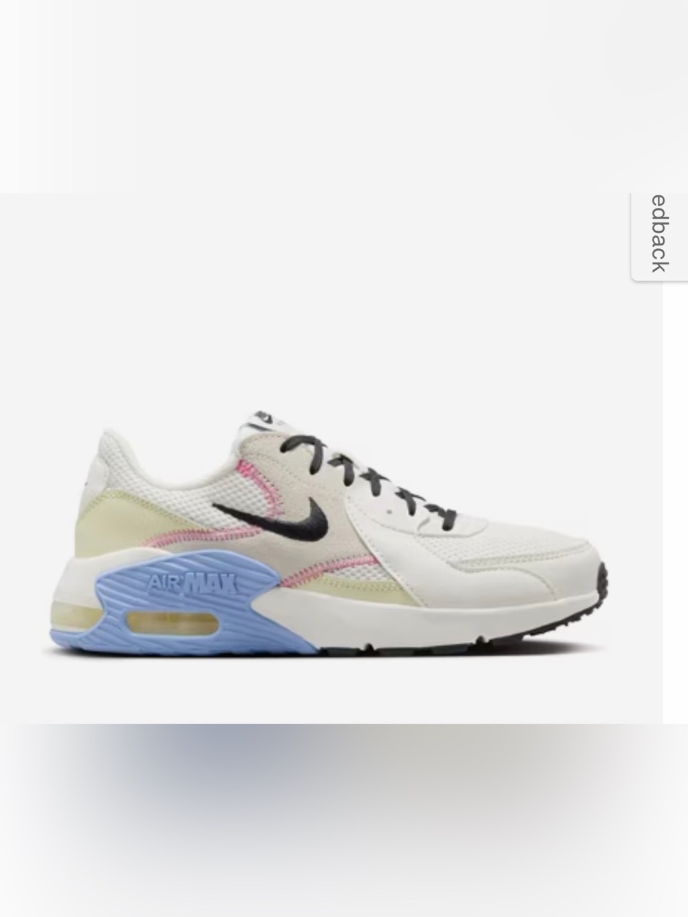 Nike Air Max Excee Cream Pink Lavender Running Shoes Womens Size 8.5 - Picture 1 of 8